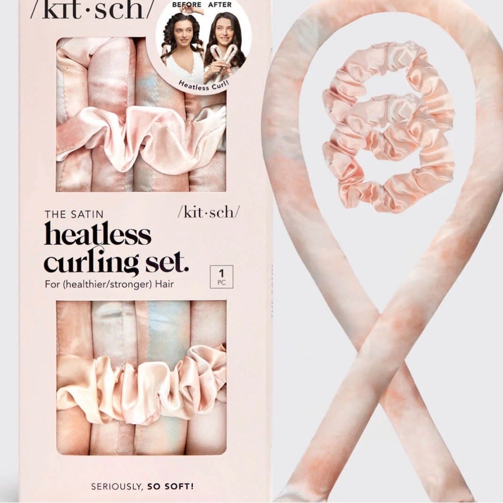 Satin Heatless Curling Set - Sunset Tie Dye
